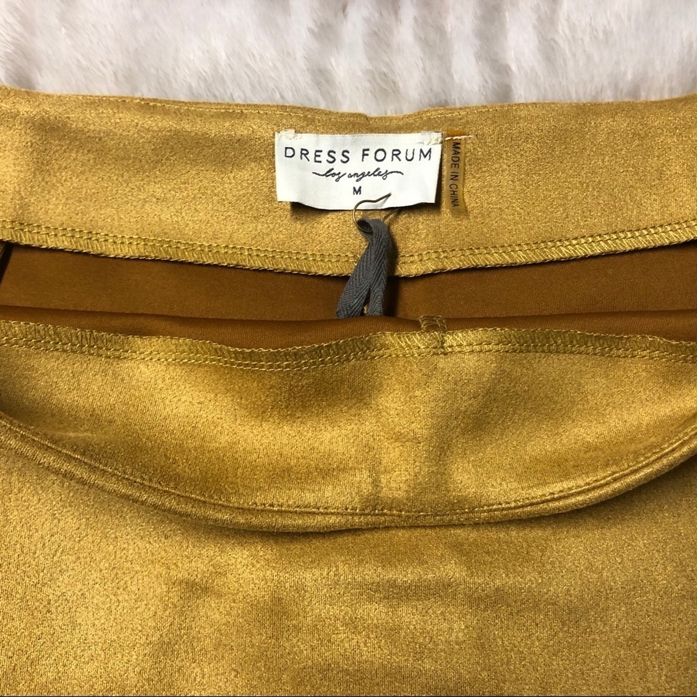 NWT Mustard Faux Suede Skorts - Picture 4 of 6